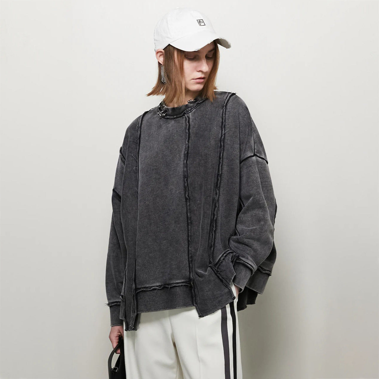 Damen Oversized Sweatshirt mit lässigem Schnitt und trendigen Designelementen Stalluxe