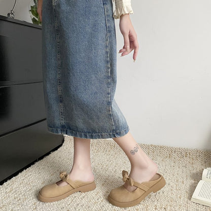 Damen Elegante Mules mit modischer Knoten-Applikation Stalluxe