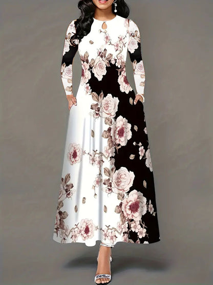 Women's Floral Print Maxi Dress Stalluxe