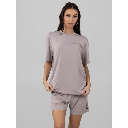 Damen lässiges Set mit oversized T-Shirt und Shorts Stalluxe