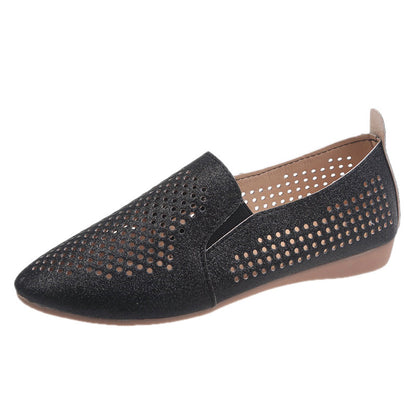 Damen elegante Slipper mit glitzerndem Obermaterial und atmungsaktiven Perforationen Stalluxe