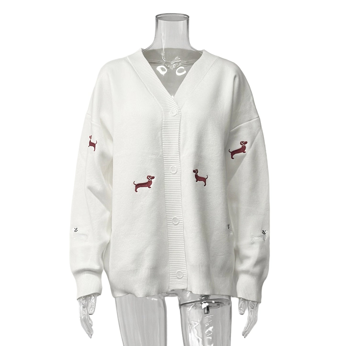 Damen kuscheliger Over-Sized Strickcardigan mit einzigartiger Stickerei Stalluxe