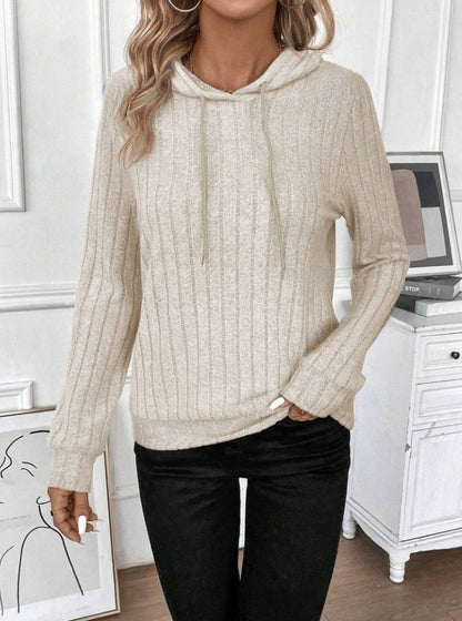 Damen Fleece Kapuzenpulli im Rippdesign Stalluxe