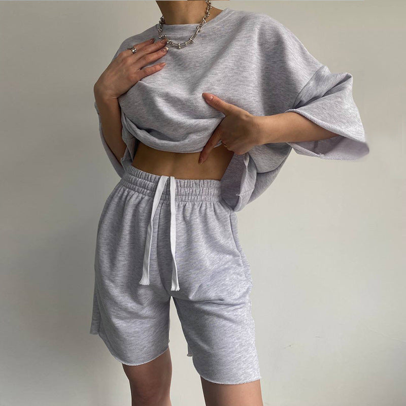 Damen lässiges Oversize Freizeit-Set mit weitem Schnitt und elastischem Bund Stalluxe