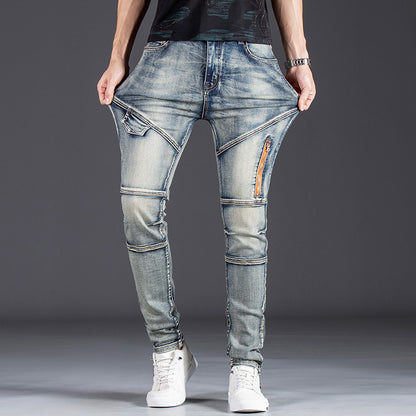 Herren elegante Slim Fit Jeans im zeitgemäßen Used-Look Stalluxe