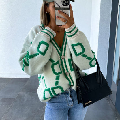 Damen gestrickte Cardigan mit strukturiertem Muster und Knopfdetails Stalluxe