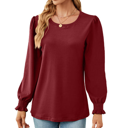 Damen Pullover mit Puffärmeln und elastischen Bündchen Stalluxe