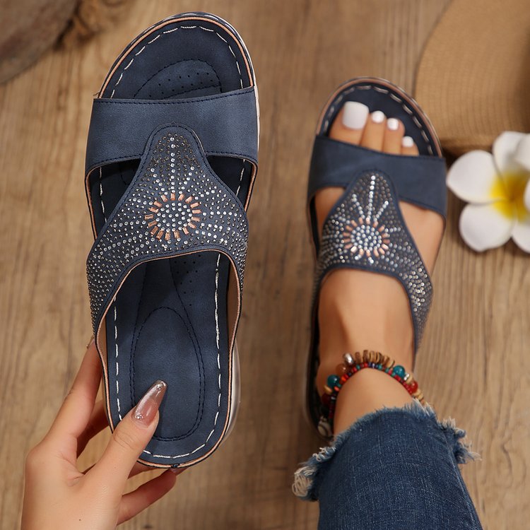 Damen Orthopädische Sandalen mit luftigem Design und elegantem Schmuck Stalluxe