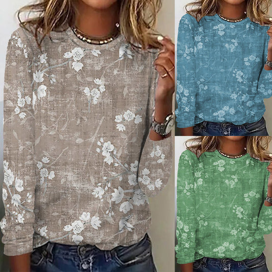 Damen Langarmshirt mit floralem Druck und weichem Stoff Stalluxe