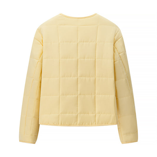 Damen gesteppte Übergangsjacke mit Knopfverschluss und funktionalen Taschen Stalluxe