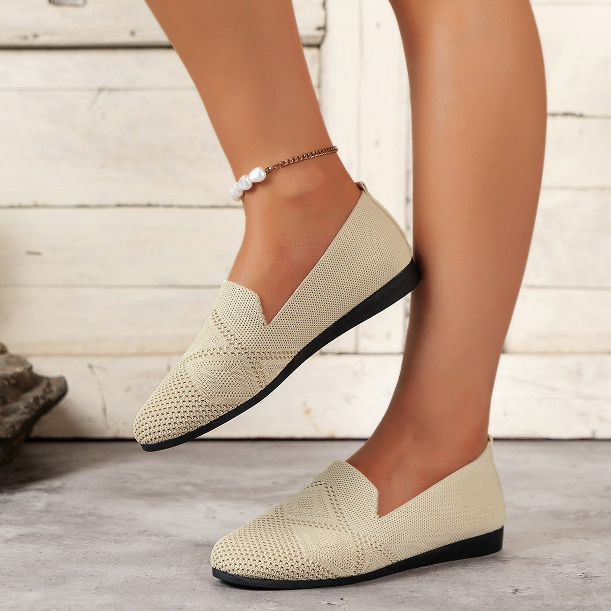 Damen Atmungsaktive Slip-On Ballerinas mit flexibler Sohle Stalluxe