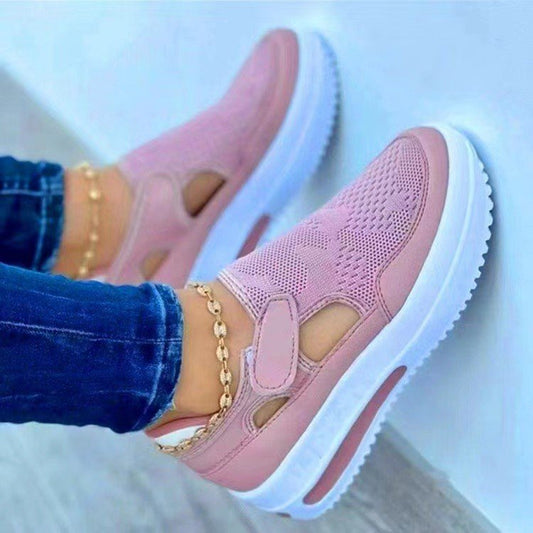 Damen Atmungsaktive Slip-On Sneakers mit elegantem Klettverschluss und ergonomischer Dämpfung Stalluxe