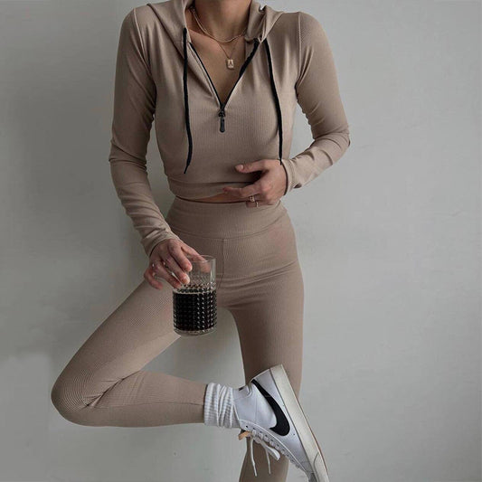 Damen sportlicher Langarm-Body mit Reißverschluss Stalluxe