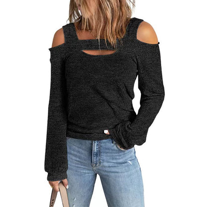 Damen lässiges Langarmshirt mit Cut-Out-Design Stalluxe