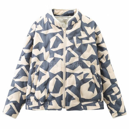Damen Trendige gepolsterte Jacke im geometrischen Design Stalluxe