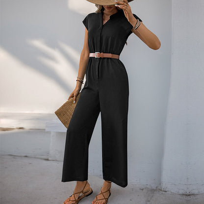 Damen Jumpsuit mit weichem Material und tailliertem Schnitt Stalluxe