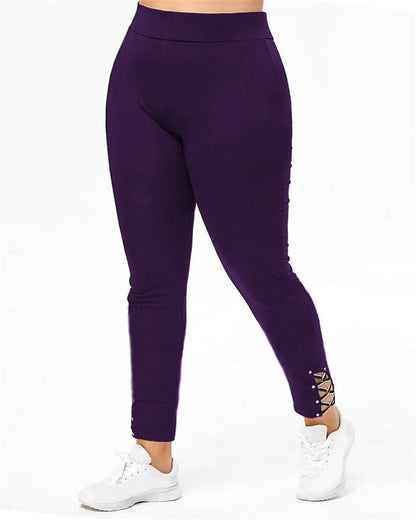 Damen Sportleggings mit dekorativen Schnürdetails Stalluxe