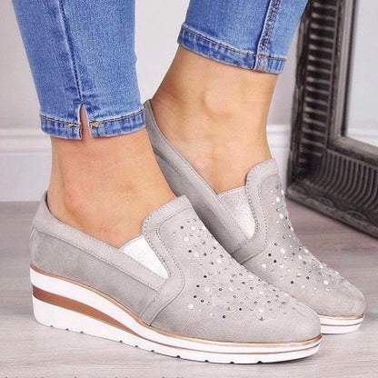 Damen Wedge-Sneaker mit funkelnden Applikationen Stalluxe