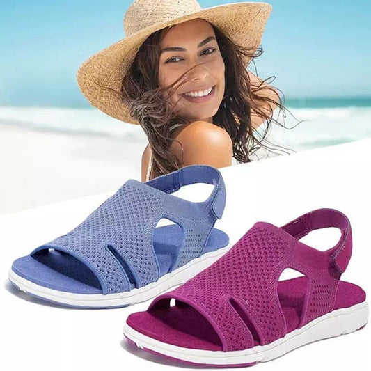 Damen Freizeitsandalen mit atmungsaktiver Netzstruktur Stalluxe