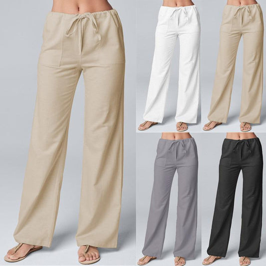 Damen Luftige Freizeithose mit elastischem Taillenbund und praktischen Taschen Stalluxe