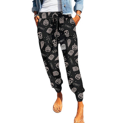 Damen Freizeithose im modernen Leo-Print mit elastischem Bund Stalluxe