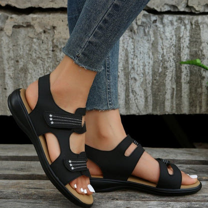 Damen Komfort-Sandalen mit verstellbaren Riemen und anatomischem Fußbett Stalluxe