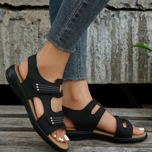 Damen Komfort-Sandalen mit verstellbaren Riemen und anatomischem Fußbett Stalluxe