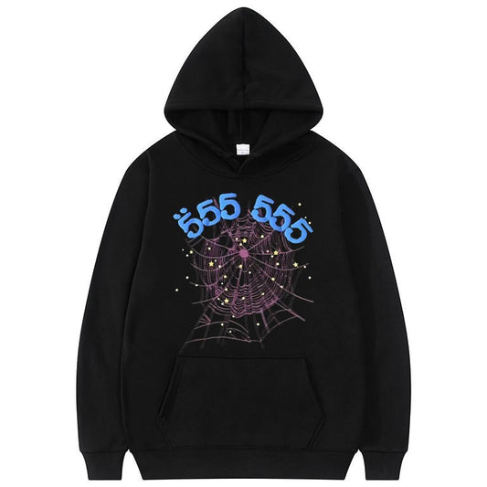 Damen Hoodie mit kreativem Spinnennetz-Motiv Stalluxe