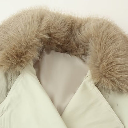 Damen modische Übergangsjacke mit elegantem Kragen und dekorativem Fellbesatz Stalluxe