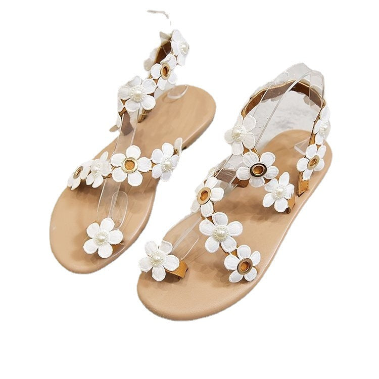 Damen Florale Riemensandalen mit transparentem Design und komfortablem Fußbett Stalluxe