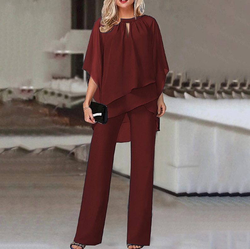 Damen Set aus luftiger Tunika und eleganten Palazzo-Hosen Stalluxe