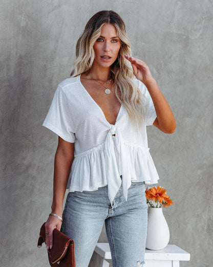 Damen Bluse mit lässigem Schnitt und Raffungen Stalluxe