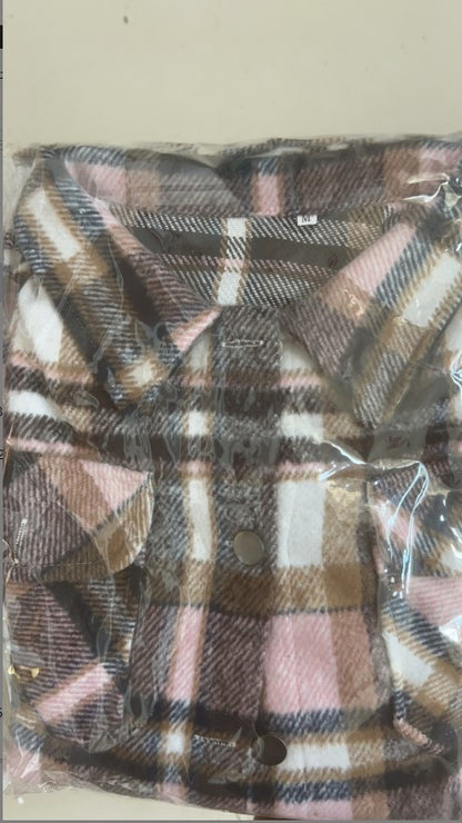 Damen Karierter Flanellhemdjacke mit übergroßem Schnitt Stalluxe
