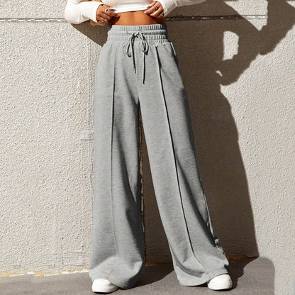 Damen Weit geschnittene Freizeithose mit elastischem Bund und praktischen Taschen Stalluxe
