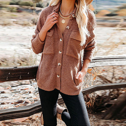 Damen Oversized Hemdbluse mit strukturiertem Design und Knopfdetails Stalluxe