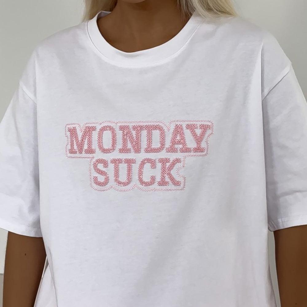 Damen Oversized T-Shirt mit auffälligem Schriftzug Stalluxe 1757993620