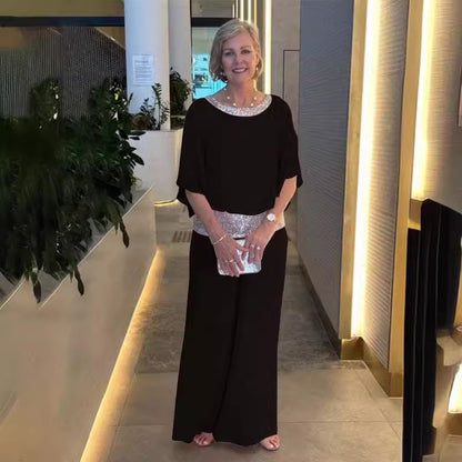 Damen Glamouröses Abendkleid mit eleganter Pailletten-Verzierung Stalluxe