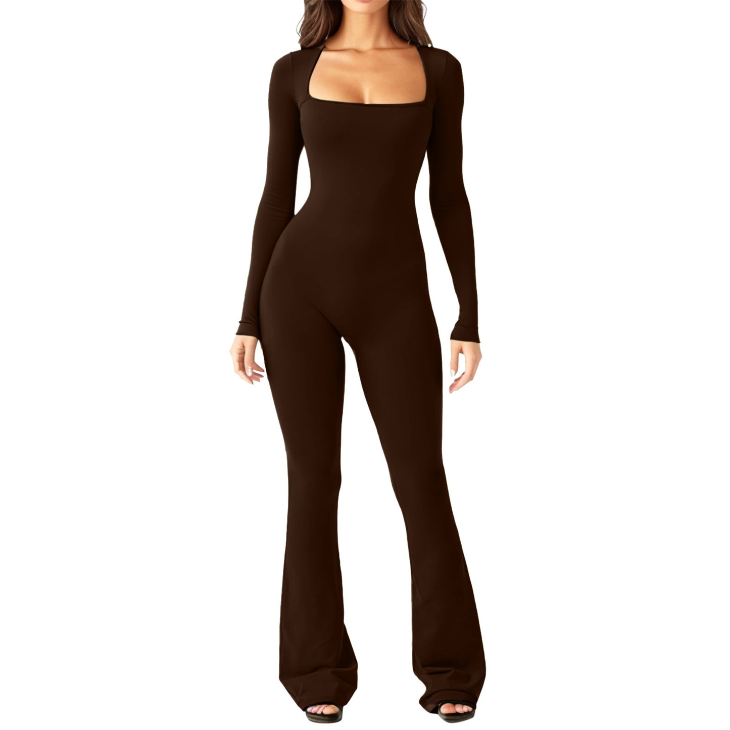 Damen Bodysuit mit weitem Bein und tiefem Dekolleté Stalluxe
