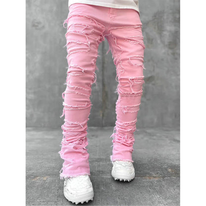 Herren lässige Ripped Jeans im modischen Schnitt Stalluxe