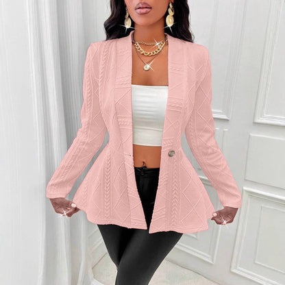 Damen Strukturierte Blazerjacke mit Taillierung Stalluxe