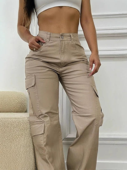 Damen Cargo-Hose mit praktischen Seitentaschen und lässigem Schnitt Stalluxe