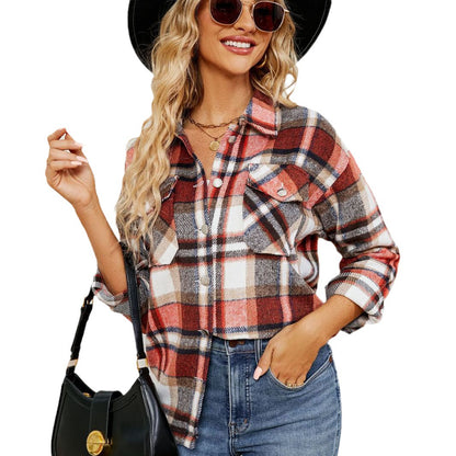 Damen Karo Overshirt aus weichem Flanell Stalluxe