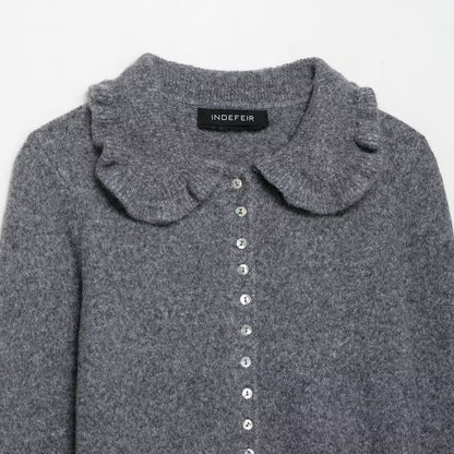 Damen Strickjacke mit kragen und dekorativem Knopfverschluss Stalluxe