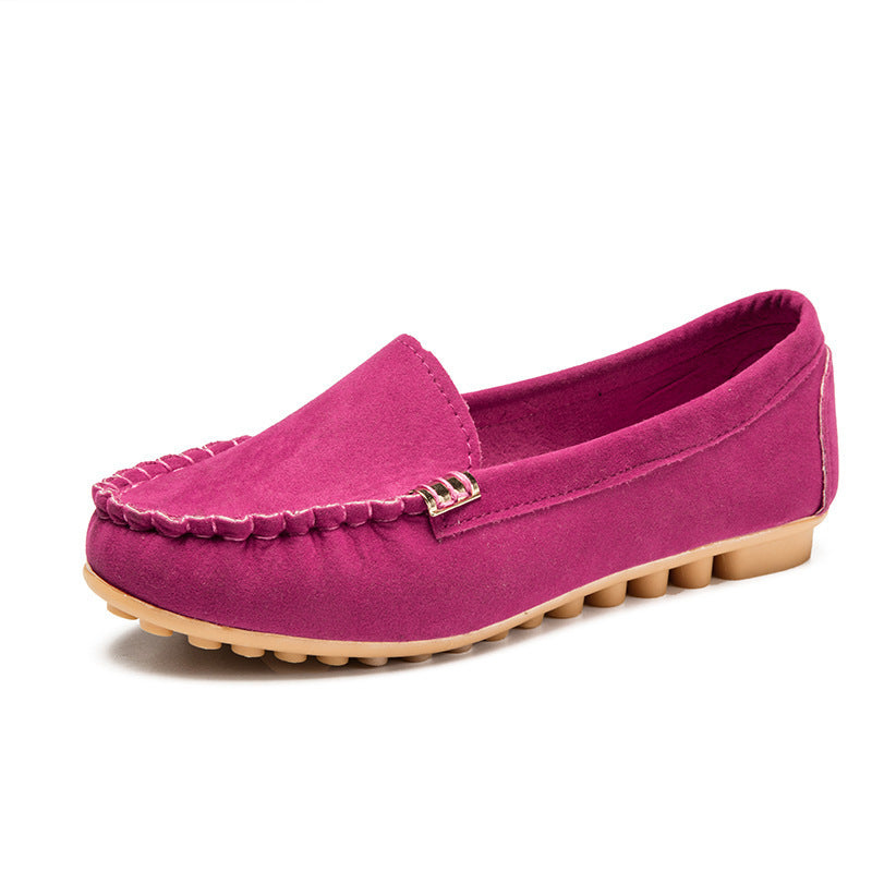 Damen Mokassins mit weichem Wildleder und rutschfester Sohle Stalluxe
