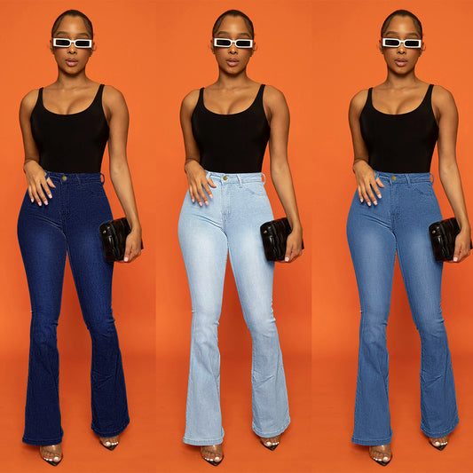 Damen Bootcut Jeans mit hohem Taillenschnitt und komfortabler Passform Stalluxe