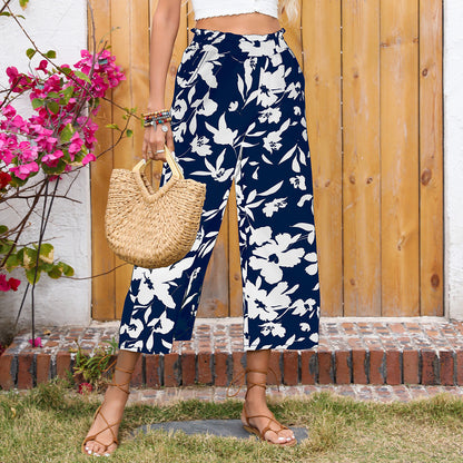Damen Stylische, weite Blumenhose Stalluxe