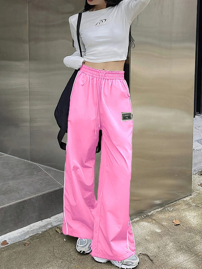 Damen Weite Sporthose mit elastischem Bund und stylischen Details Stalluxe