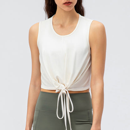 Damen Sport Crop-Top mit Knoten-Detail und atmungsaktiven Eigenschaften Stalluxe