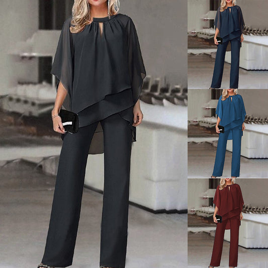 Damen Set aus luftiger Tunika und eleganten Palazzo-Hosen Stalluxe