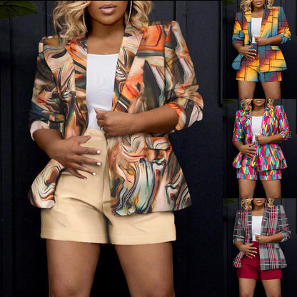 Damen Karierter Blazer mit tailliertem Schnitt und lässigen Ärmeln Stalluxe
